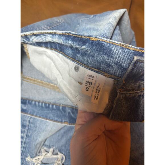 Loft jeans high waisted straight crop size 29 in excellent condition - Picture 5 of 13